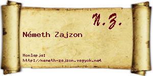 Németh Zajzon névjegykártya